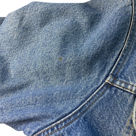 Vintage gwg snap up denim blanket lined jacket (sz 50 fits best oversized large) - Picture 5 of 7